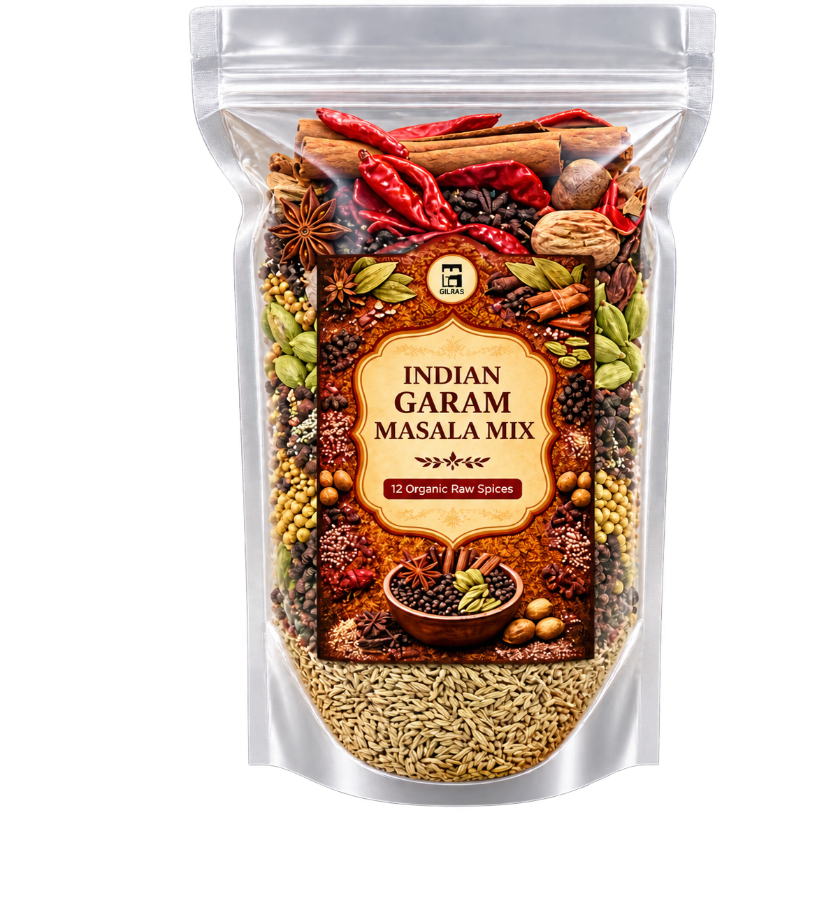 Premium Indian Garam Masala Mix – 12 Organic Raw Spices