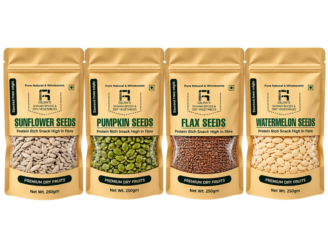 Premium 4 Seeds Combo – Flax, Pumpkin, Watermelon & Sunflower Seeds