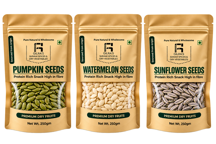 Premium 3 Seeds Combo – Pumpkin, Watermelon & Sunflower Seeds – 750g