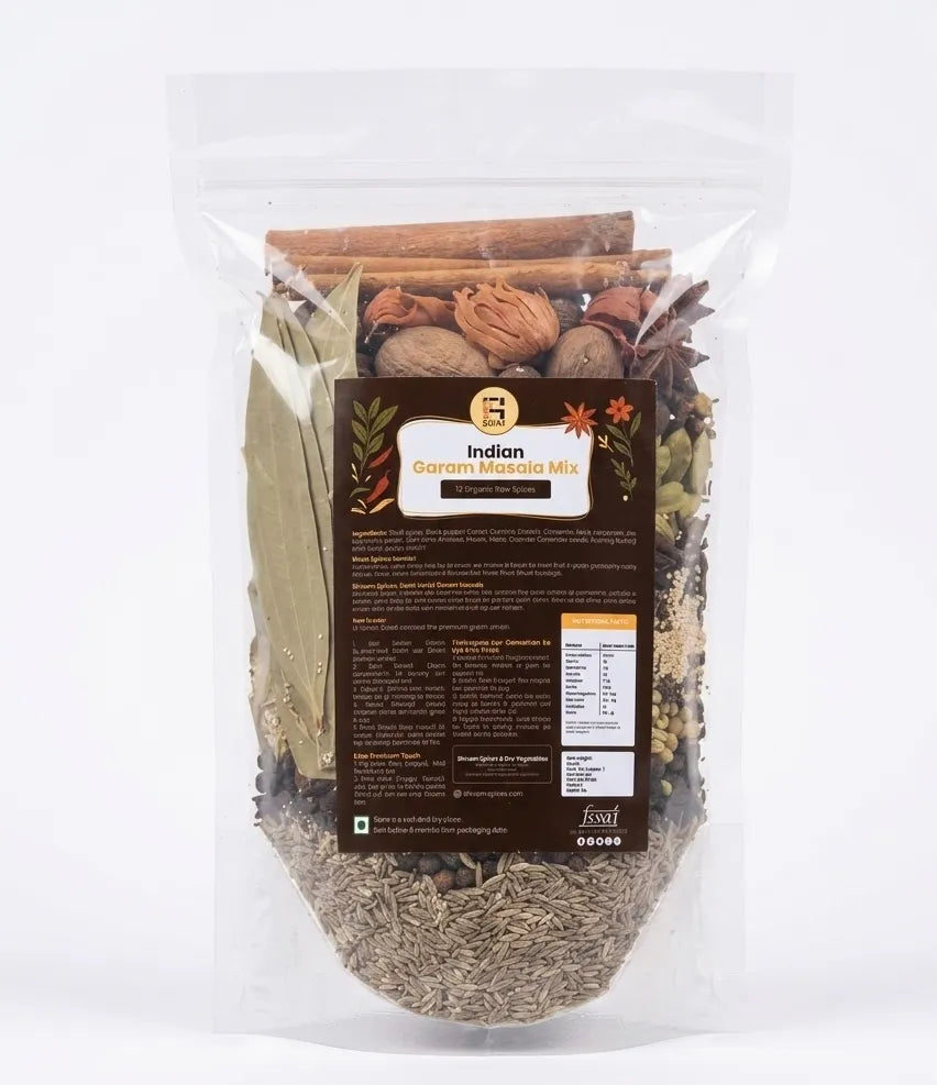 Premium Indian Garam Masala Mix – 12 Organic Raw Spices