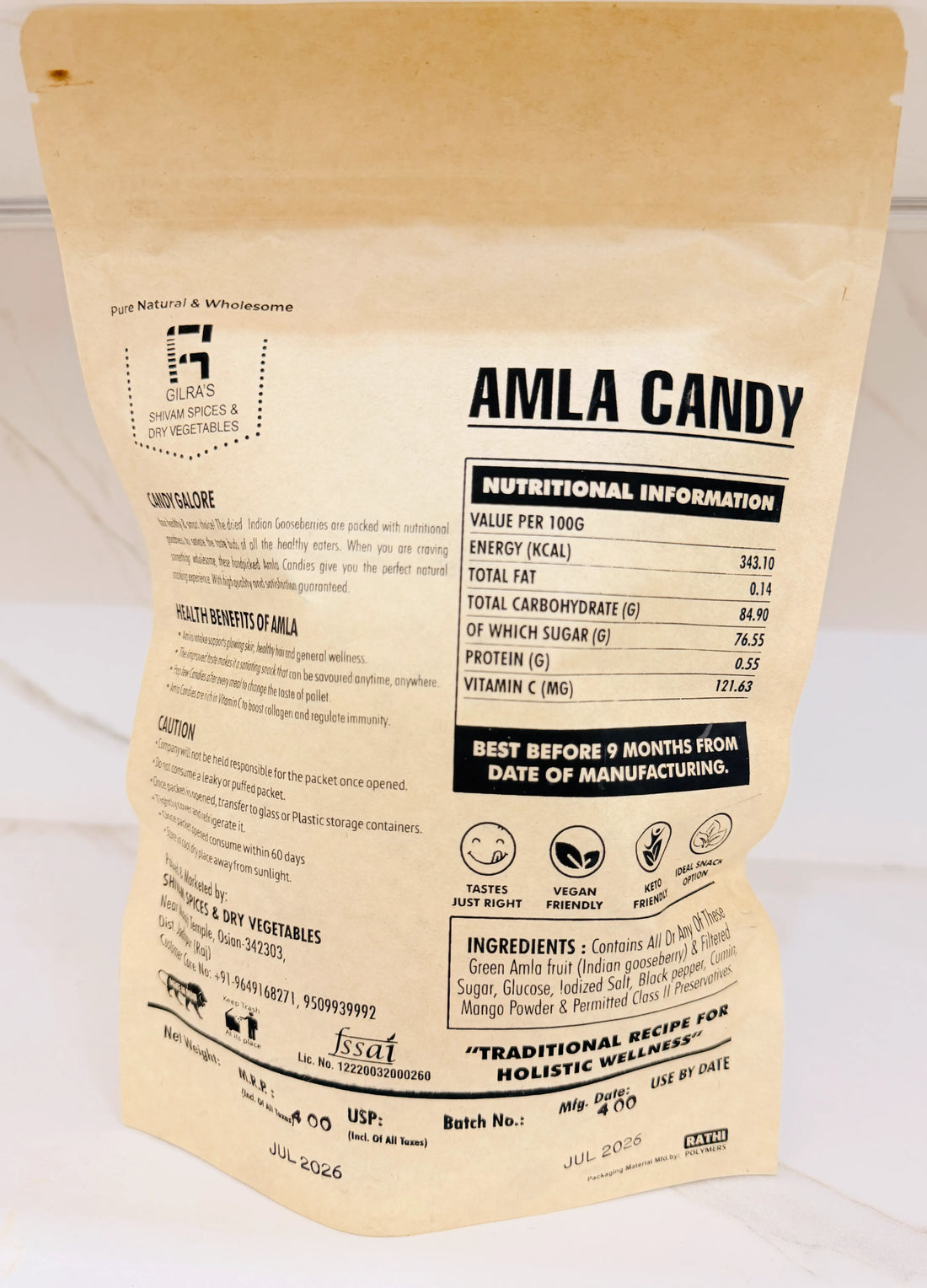 Premium Amla Candy – 500g
