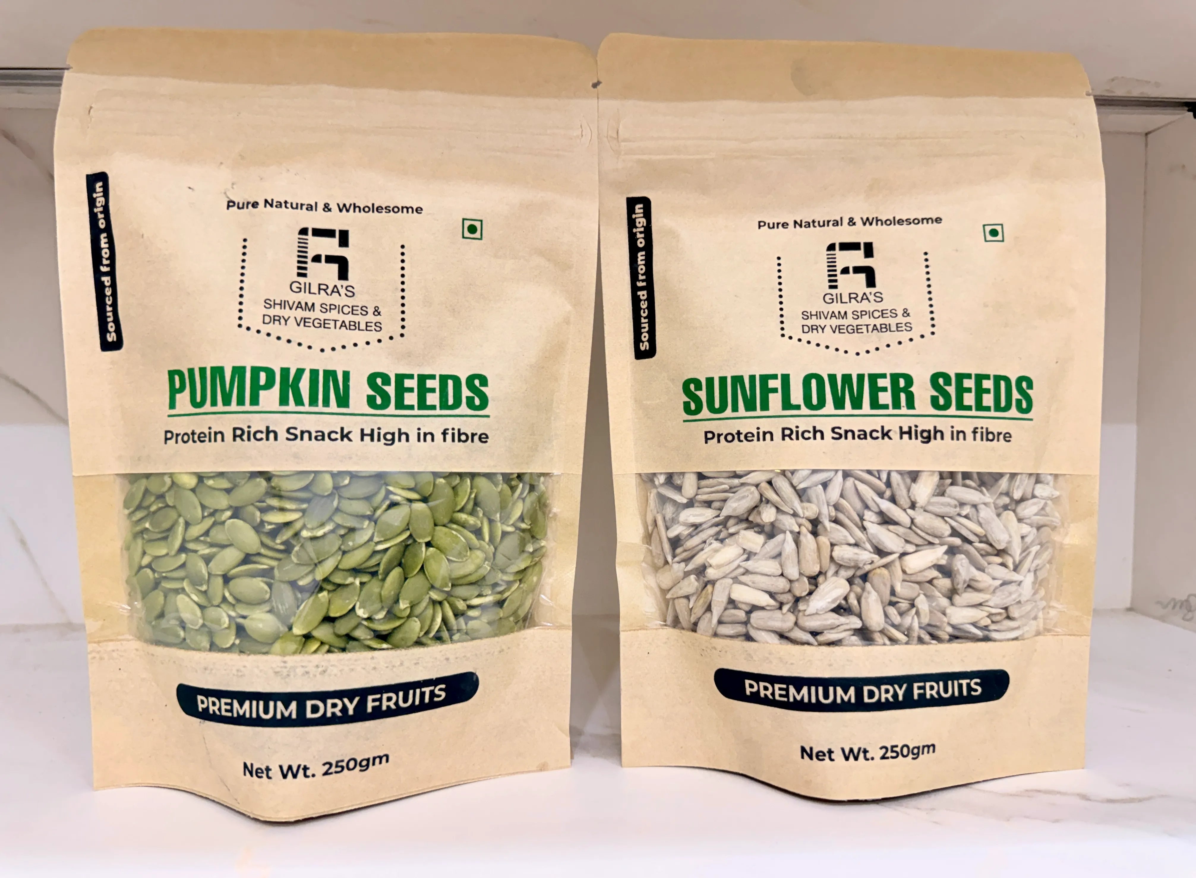 Premium Pumpkin & Sunflower Seeds Combo – 500g