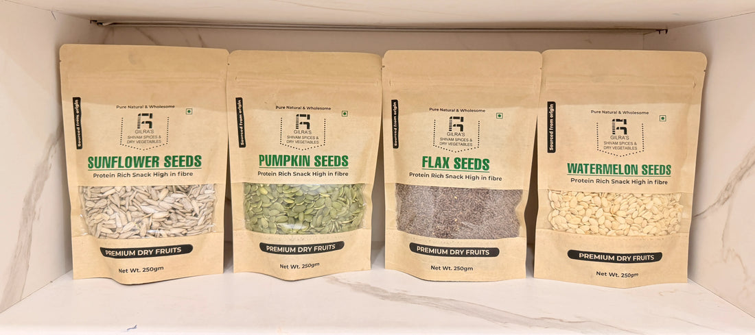 Premium 4 Seeds Combo – Flax, Pumpkin, Watermelon & Sunflower Seeds