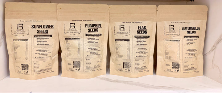 Premium 4 Seeds Combo – Flax, Pumpkin, Watermelon & Sunflower Seeds