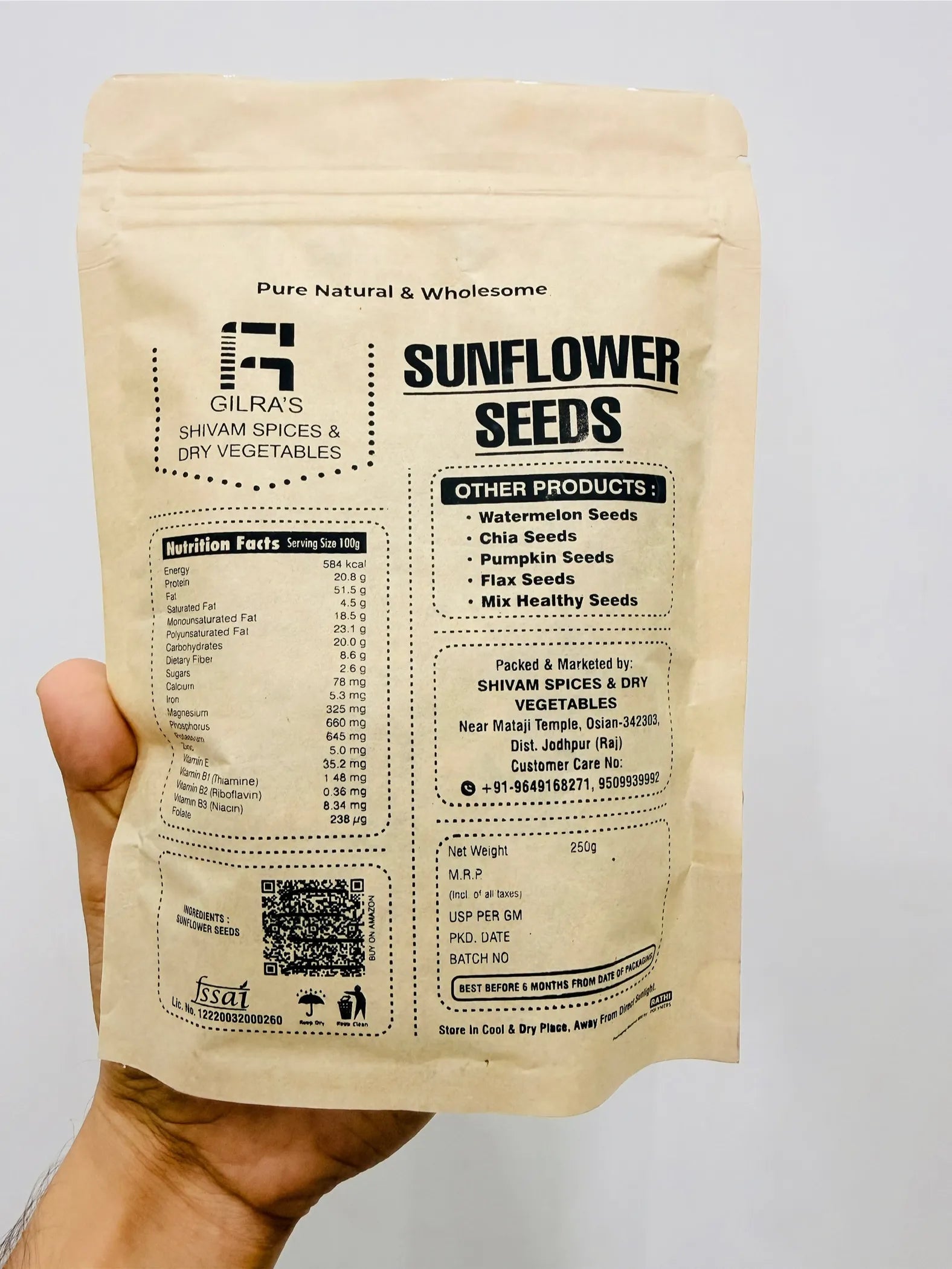 Premium Natural Flax Seeds – 250g
